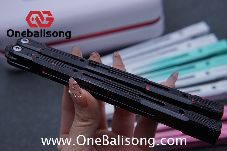Curiosity White Tiger Balisong 7075 Aluminum Alloy Ceramic Coating Handle Stainless Steel Blade Bushings