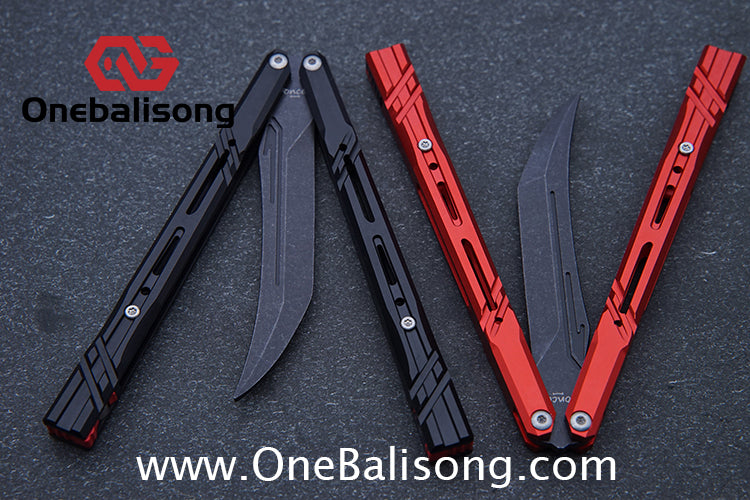 Once Mouse Balisong 7075 Aluminum Alloy Splicing Handle Stainless Steel Blade Bushings