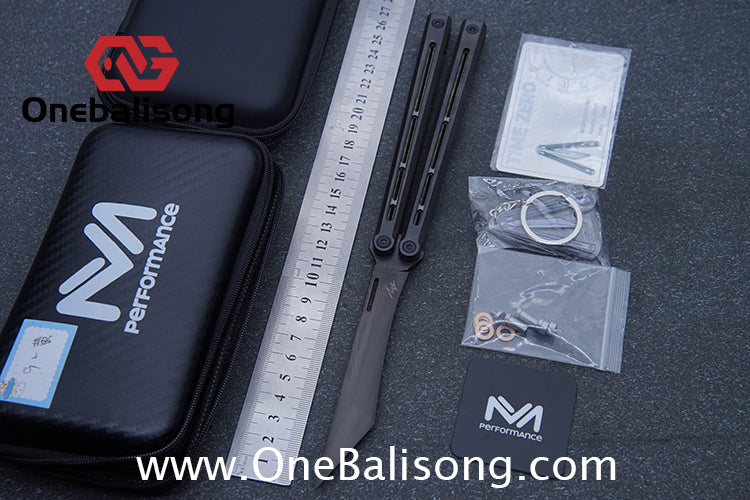 Performance Time Zero Balisong TC4 Titanium Alloy Handle 14c28N Stainless Steel Blade