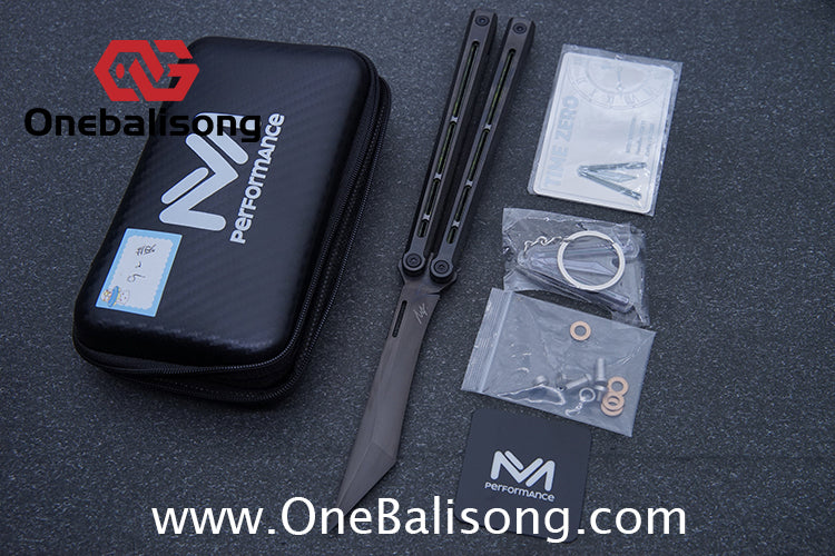 Performance Time Zero Balisong TC4 Titanium Alloy Handle 14c28N Stainless Steel Blade