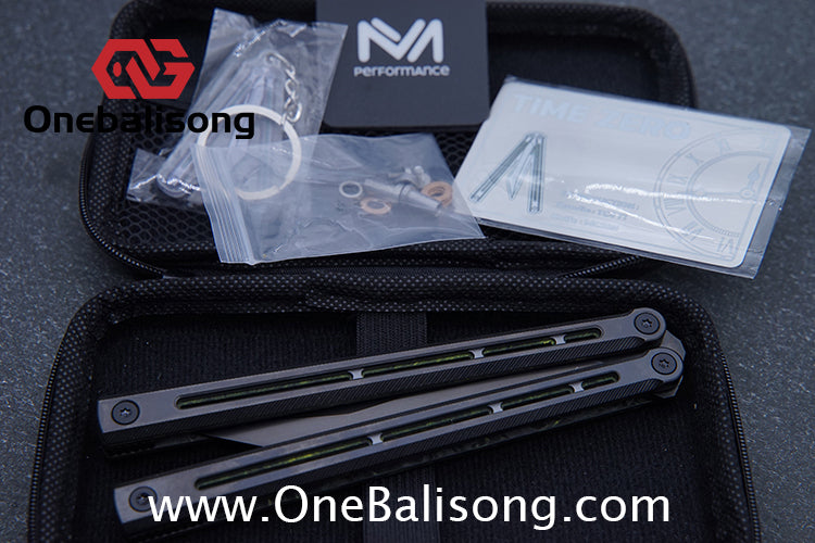 Performance Time Zero Balisong TC4 Titanium Alloy Handle 14c28N Stainless Steel Blade
