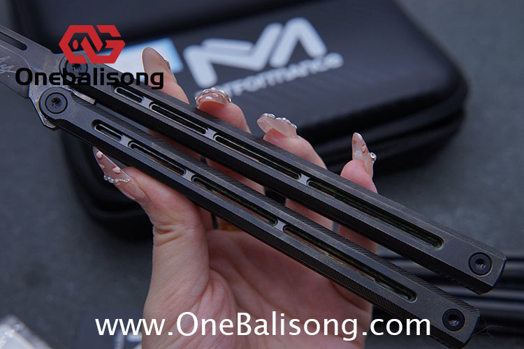 Performance Time Zero Balisong TC4 Titanium Alloy Handle 14c28N Stainless Steel Blade