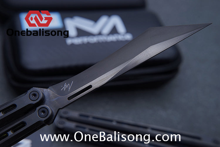 Performance Time Zero Balisong TC4 Titanium Alloy Handle 14c28N Stainless Steel Blade