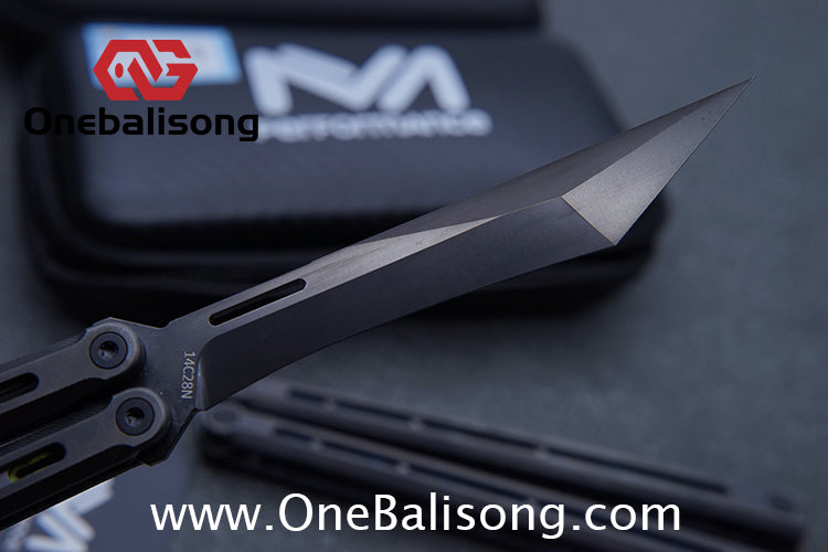 Performance Time Zero Balisong TC4 Titanium Alloy Handle 14c28N Stainless Steel Blade
