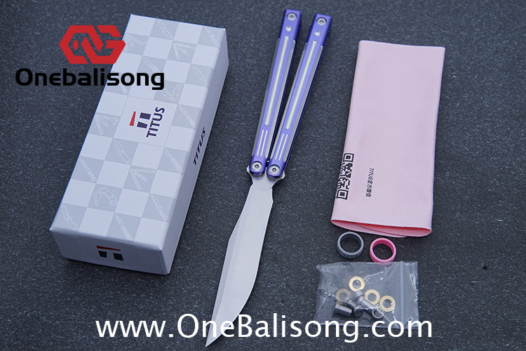TITUS Orion Clone Balisong Aluminum Alloy Handle Stainless Steel Fake Blade Bushing