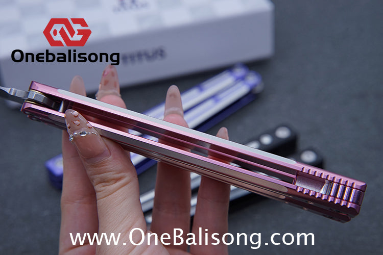 TITUS Orion Clone Balisong Aluminum Alloy Handle Stainless Steel Fake Blade Bushing