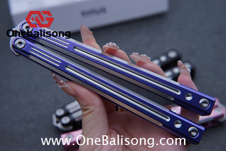 TITUS Orion Clone Balisong Aluminum Alloy Handle Stainless Steel Fake Blade Bushing