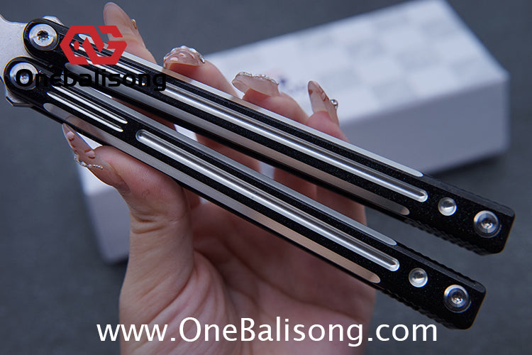 TITUS Orion Clone Balisong Aluminum Alloy Handle Stainless Steel Fake Blade Bushing