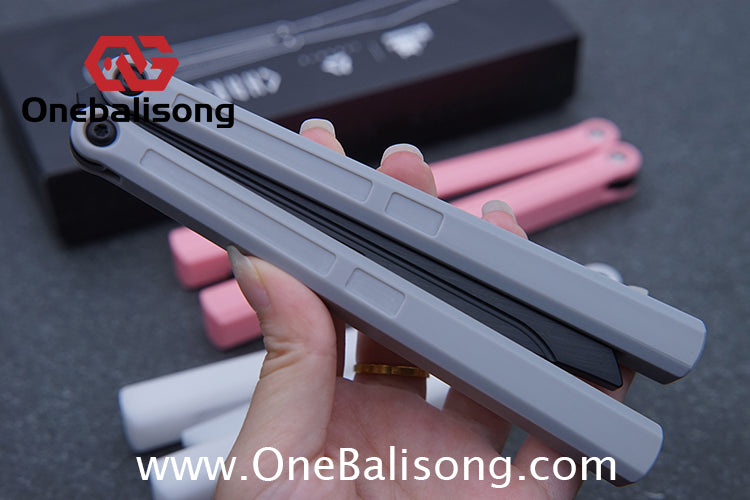 TOA Charon Balisong Plastic Trainer Outdoor Safe EDC Practice Knife Fancy Folding Knife