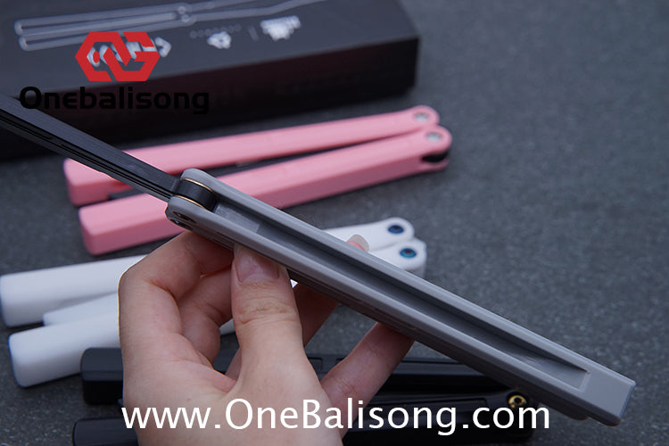 TOA Charon Balisong Plastic Trainer Outdoor Safe EDC Practice Knife Fancy Folding Knife