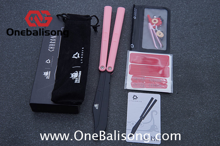 TOA Charon Balisong Plastic Trainer Outdoor Safe EDC Practice Knife Fancy Folding Knife