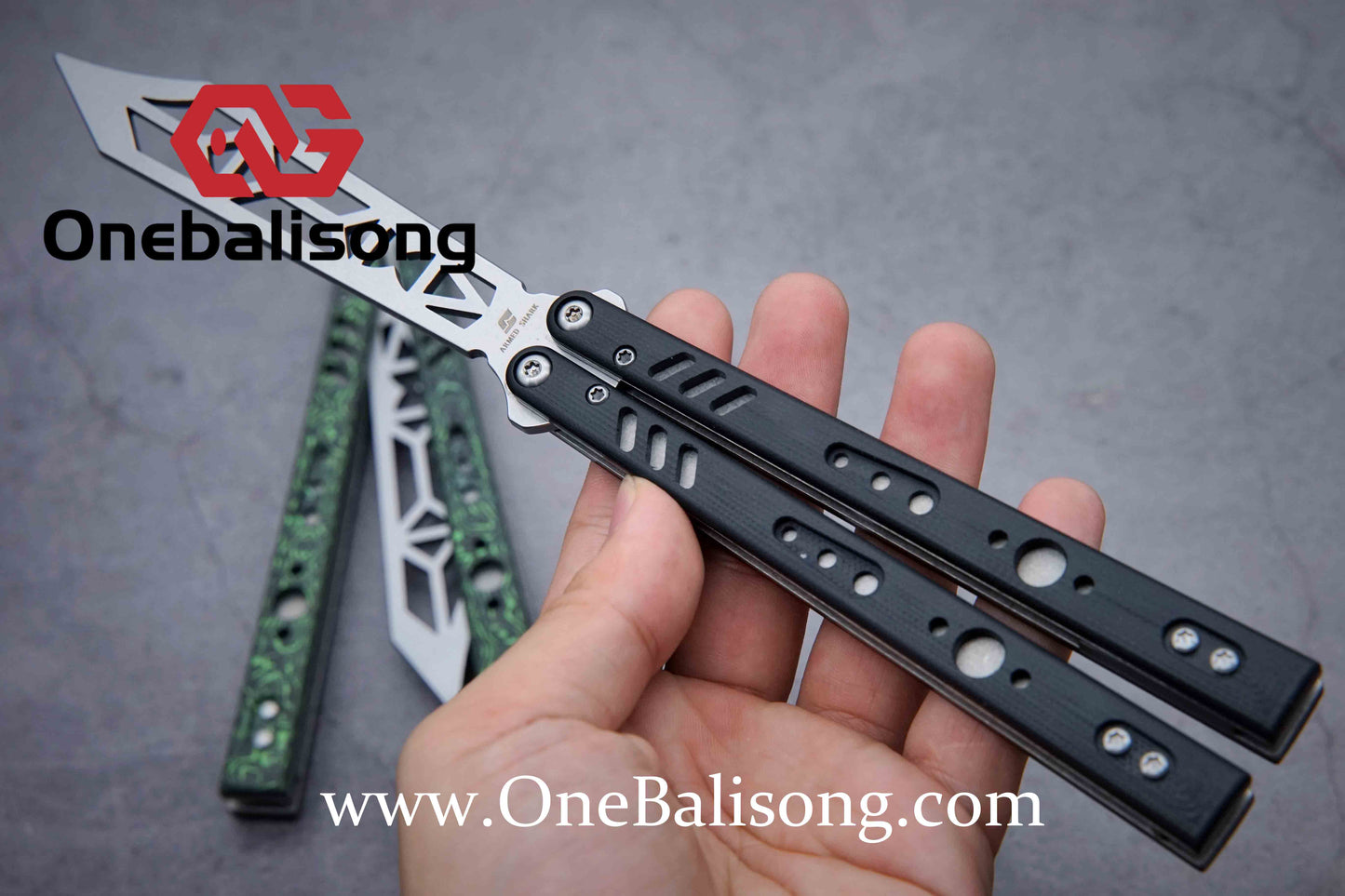 ARMED SHARK REP clone Titanium+g10 handle stainless steel blade Bushing