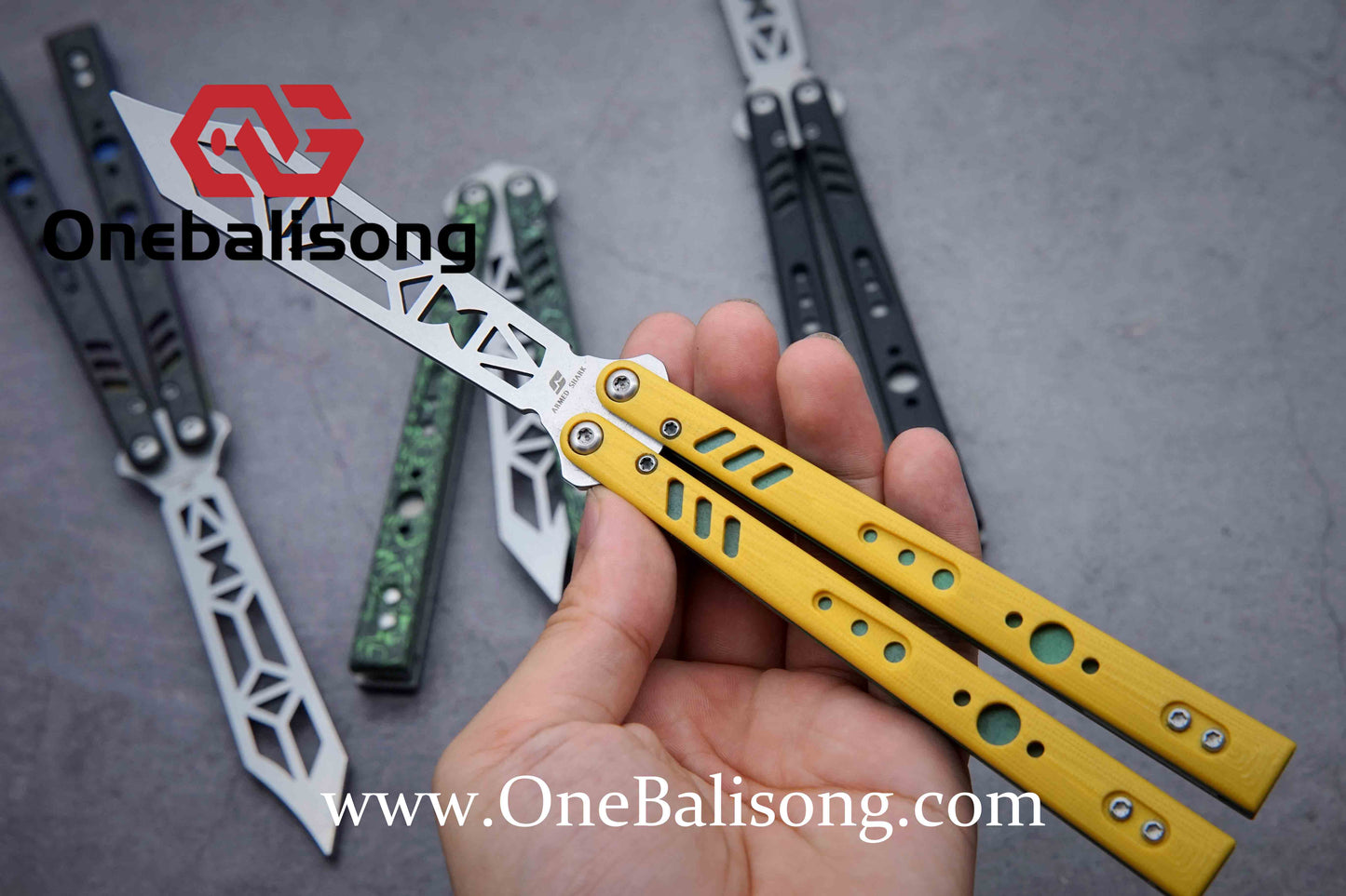 ARMED SHARK REP clone Titanium+g10 handle stainless steel blade Bushing