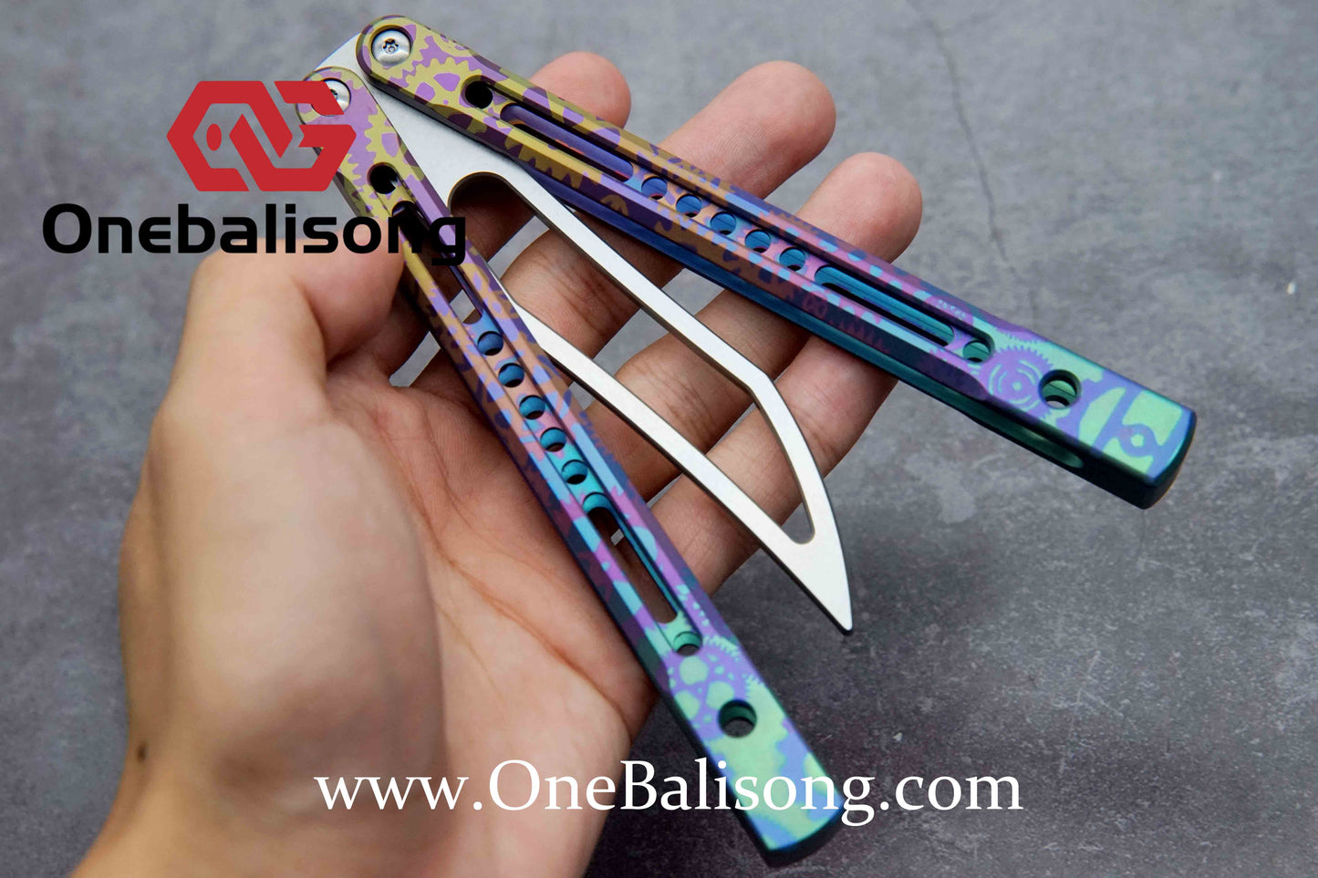 theone monarch v2 clone Titanium alloy-handle stainless steel blade bushings D2
