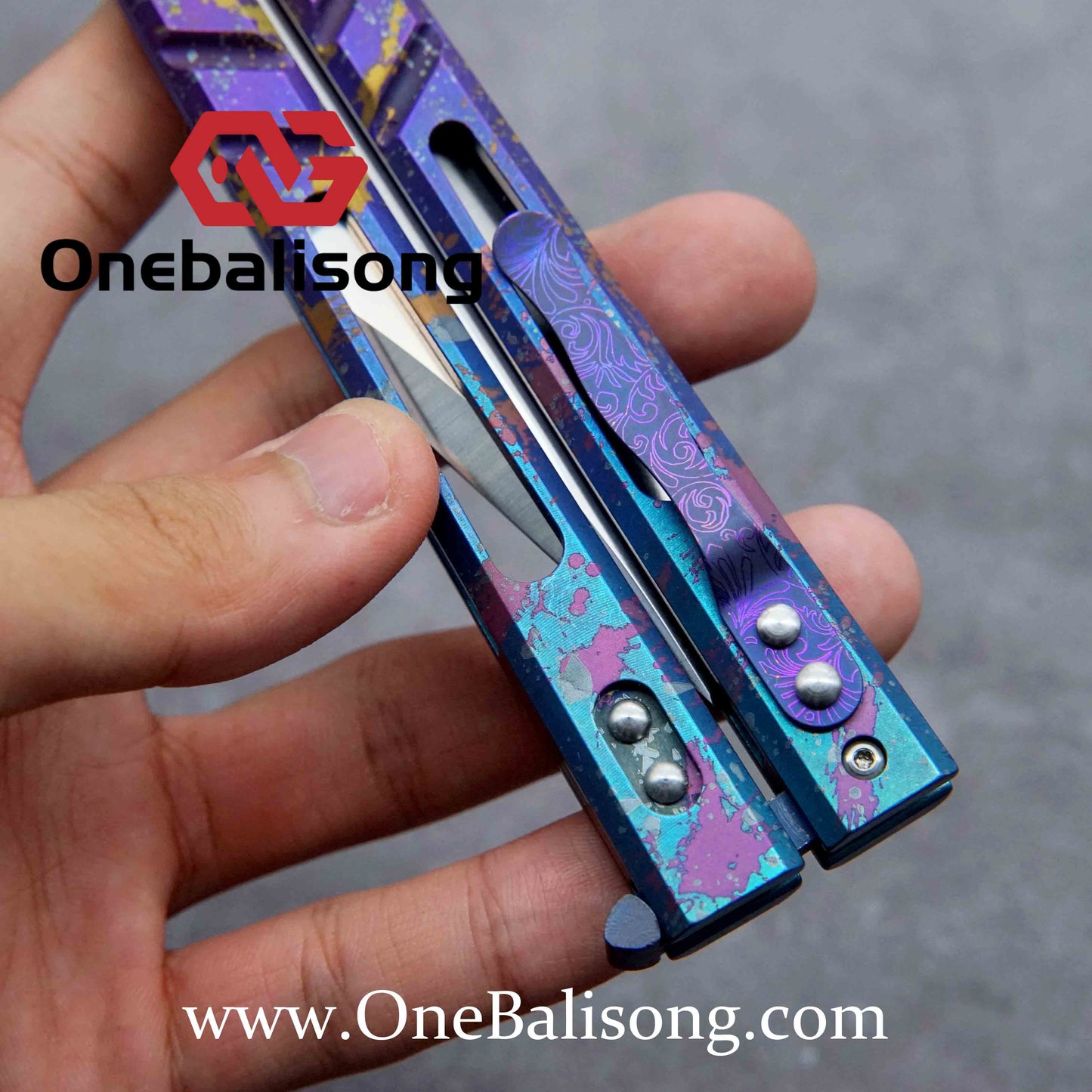 theone BRS Sandwich AB clone Titanium alloy-handle stainless steel blade bushings