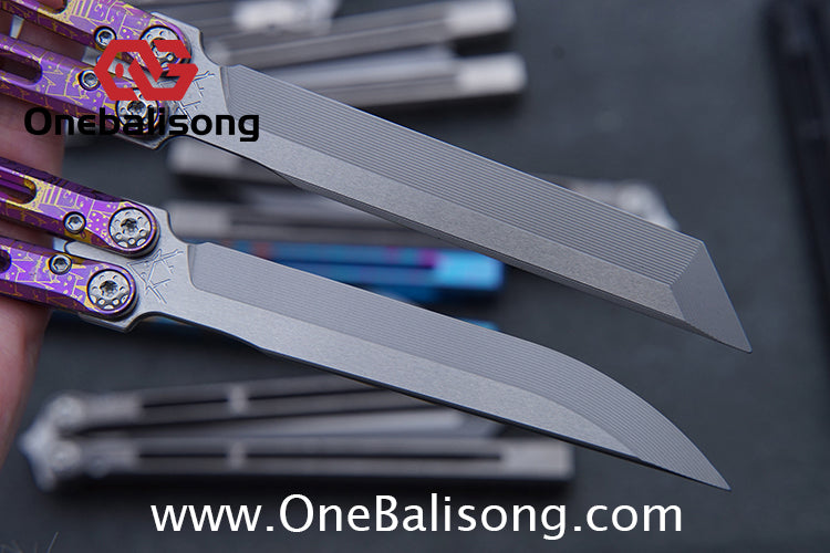 Baliplus Telesto Balisong Titanium Alloy Handle+VG10 Stainless Steel Blade Bushing