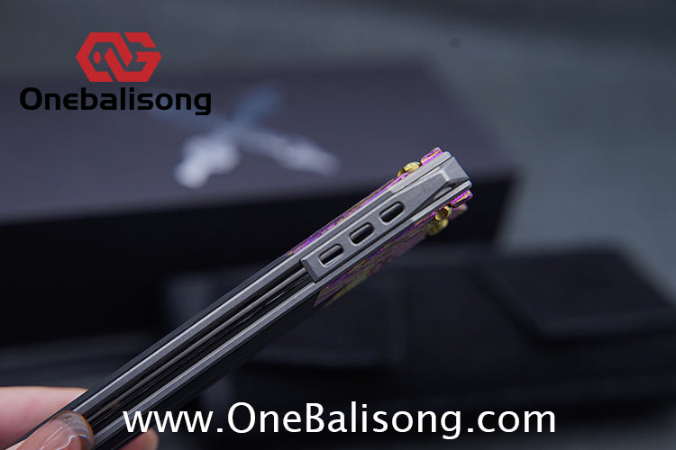 To Follow Crisis Balisong Titanium-6AI-4V Handle M390 Stainless Steel Blade Bushing