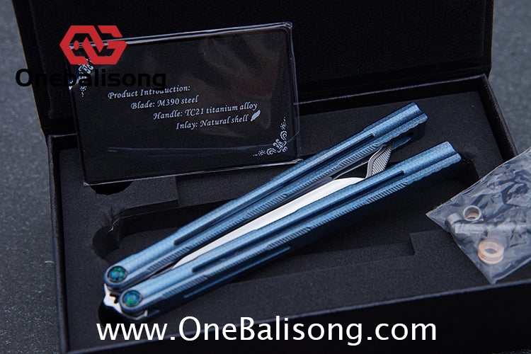 Harpy Eagle Original Balisong TC21 Titanium Alloy Handle M390 Stainless Steel Blade Bushing