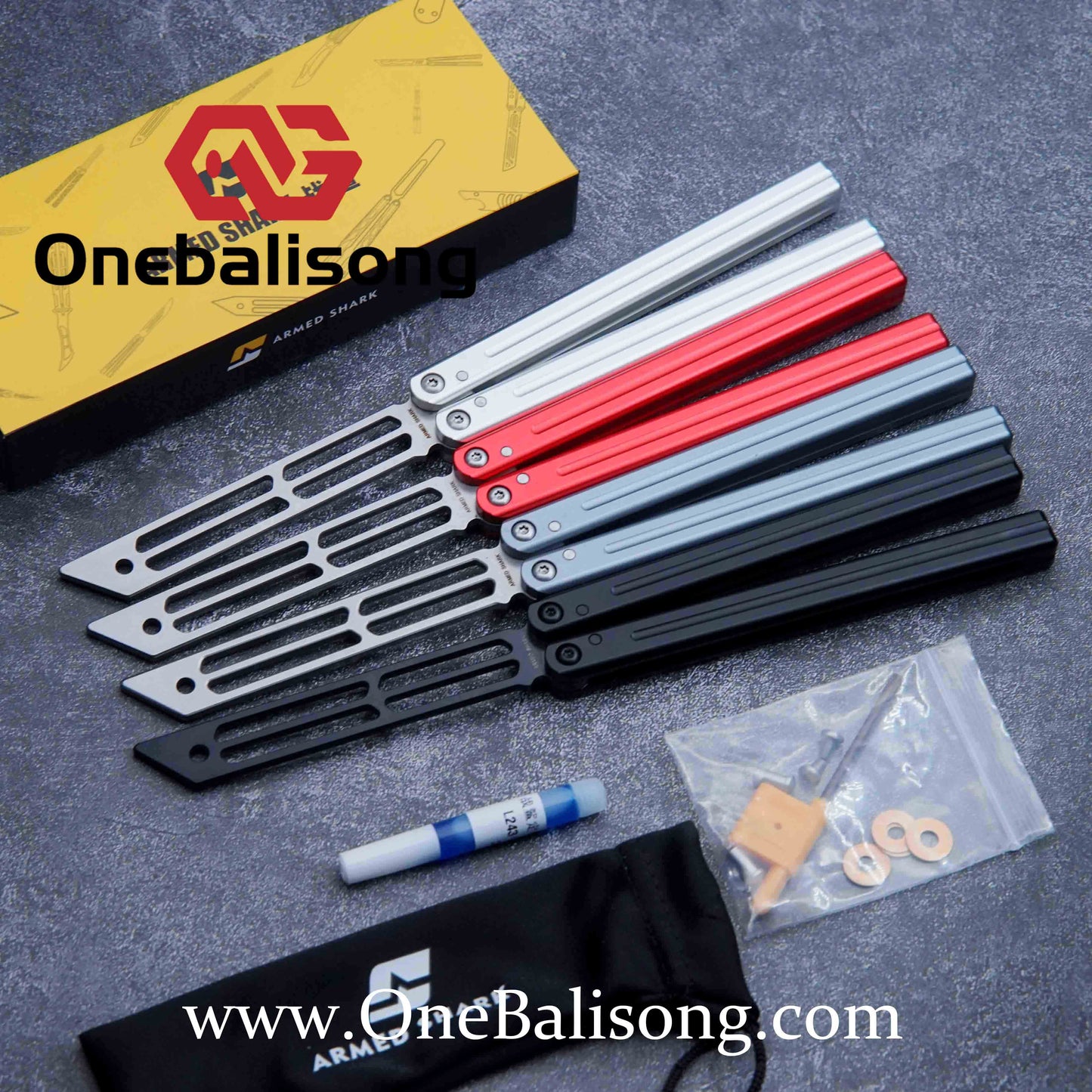 ARMED SHARK triton clone Aluminum alloy handle stainless steel blade Bushing