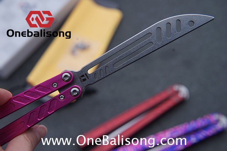 TITUS BB Balisong Clone 7075 Aluminum Alloy Handle 3CR13R Stainless Steel Blade Bushing