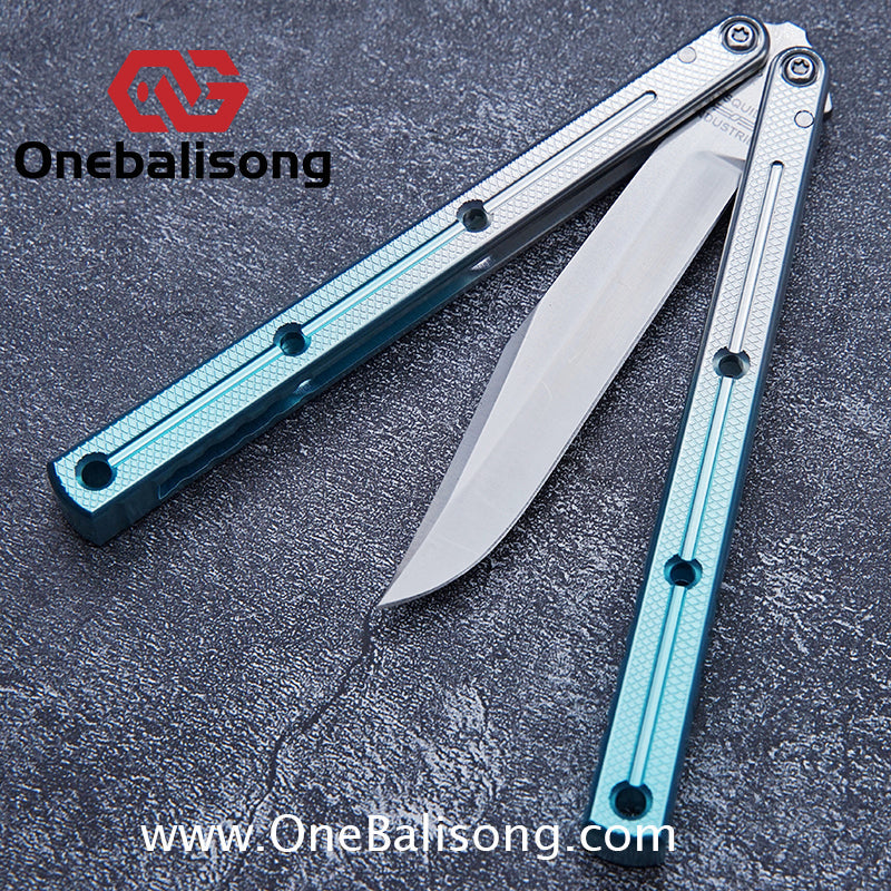 Baliplus Kraken live/Fake Blade clone Balisong Channel Aluminum Handle Bushings 9cr18