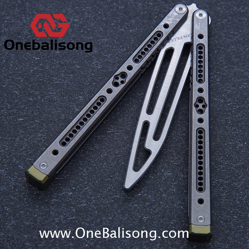 EXTREMES Clone Titanium Handle 440c Blade Balisong