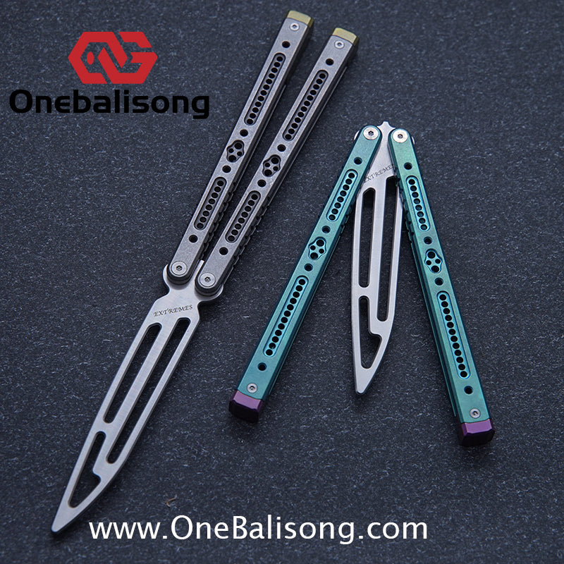 EXTREMES Clone Titanium Handle 440c Blade Balisong