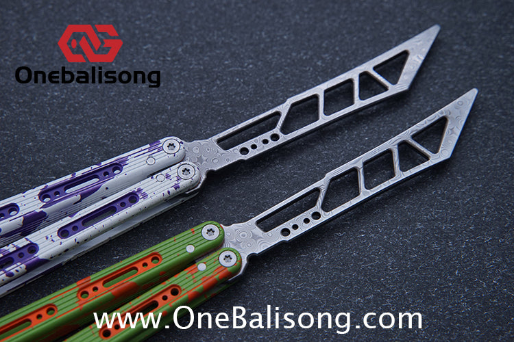 Newera Sunshine Balisong Aluminum Handle Stainles Steel Blade Trainer Bushing