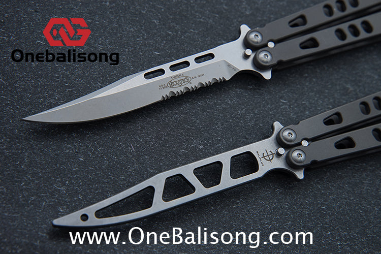 Baliplus Particle Balisong Clone TC4 Titanium Alloy Handle VG10 Stainless Steel Blade