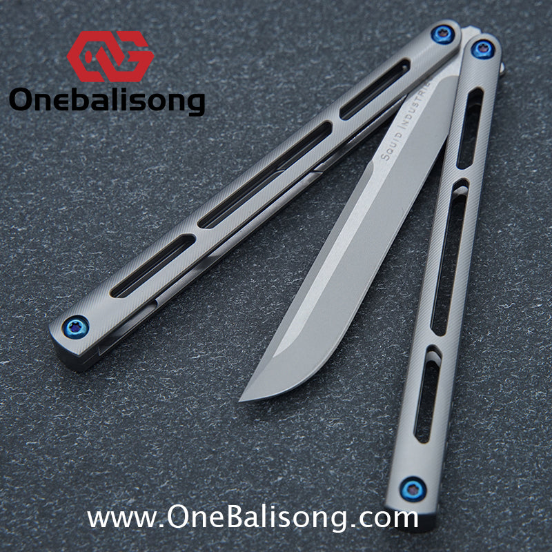 Baliplus Tsunami V4 Balisong Clone TC4 Titanium Alloy Handle VG10 Live blade Bushing