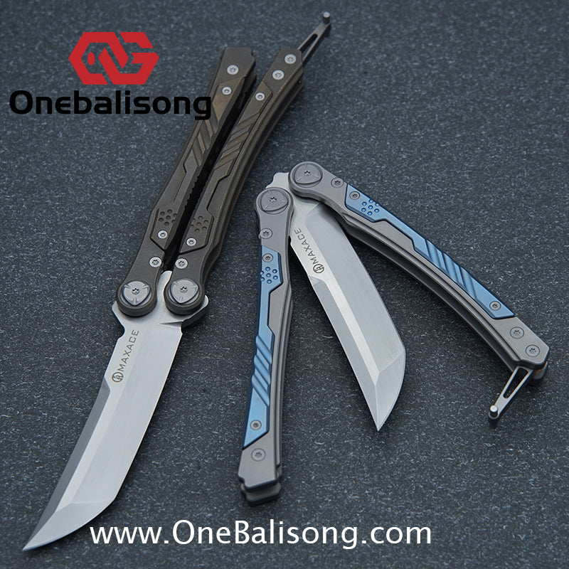 Maxace Duke II Titanium Handle Bailu M390 Blade Double row ball bearing System