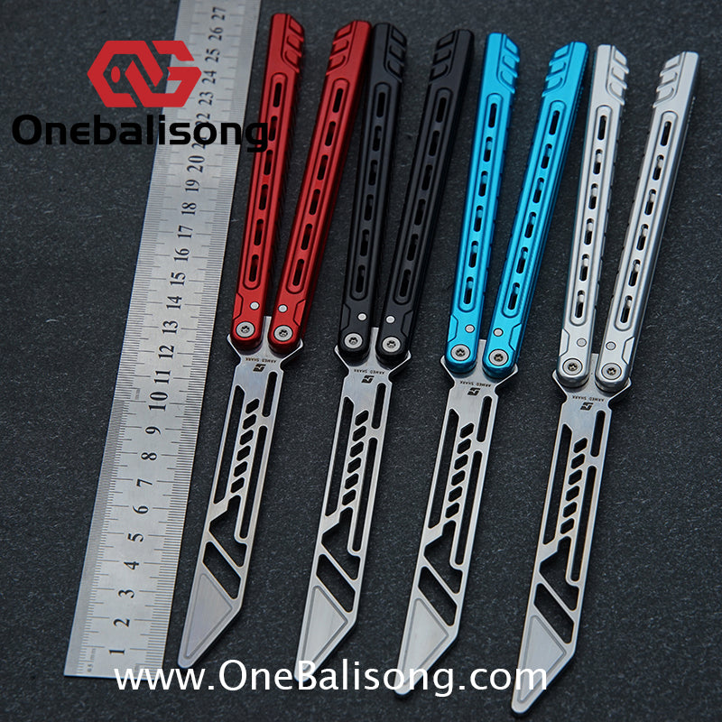 Armed Shark Athena Balisong 7075 Aluminum Alloy Handle 5Cr15 Stainless Steel Trainer Blade