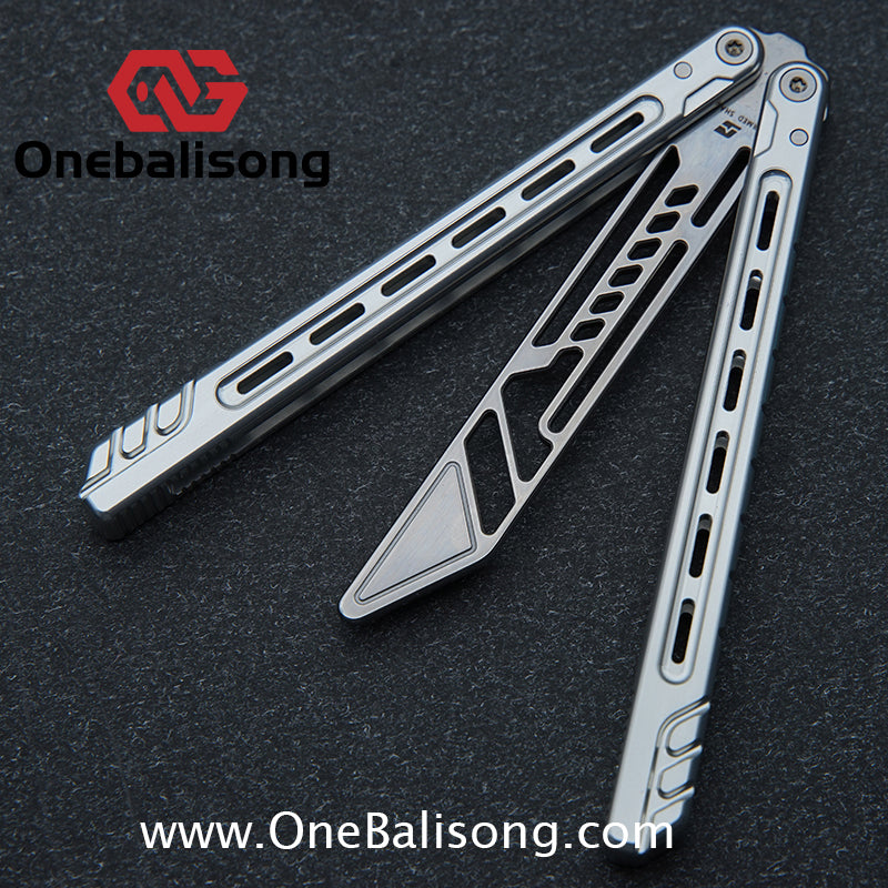 Armed Shark Athena Balisong 7075 Aluminum Alloy Handle 5Cr15 Stainless Steel Trainer Blade