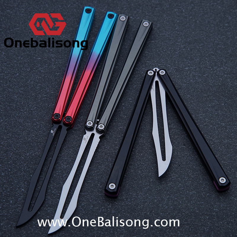 Armed Shark Striker Eureka Balisong 7075 Aluminum Alloy G10 Handle Stainless Steel Blade Bushing