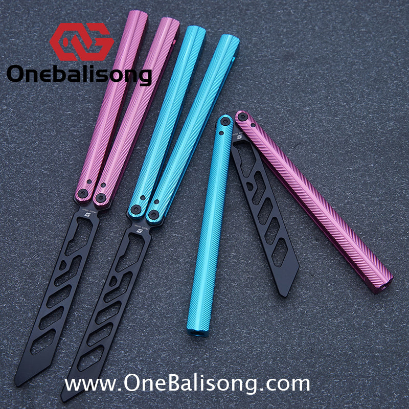 Armed Shark Pacific Ocean Balisong 7075 Aluminum Alloy Handle 5Cr15 Stainless Steel Trainer Blade