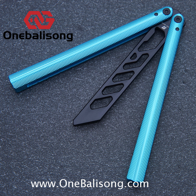 Armed Shark Pacific Ocean Balisong 7075 Aluminum Alloy Handle 5Cr15 Stainless Steel Trainer Blade