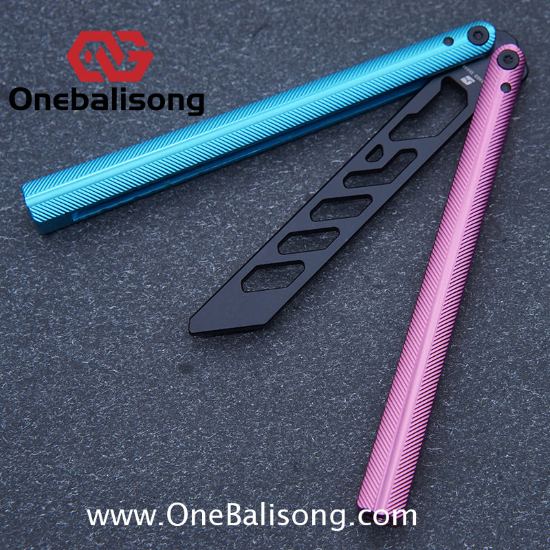 Armed Shark Pacific Ocean Balisong 7075 Aluminum Alloy Handle 5Cr15 Stainless Steel Trainer Blade