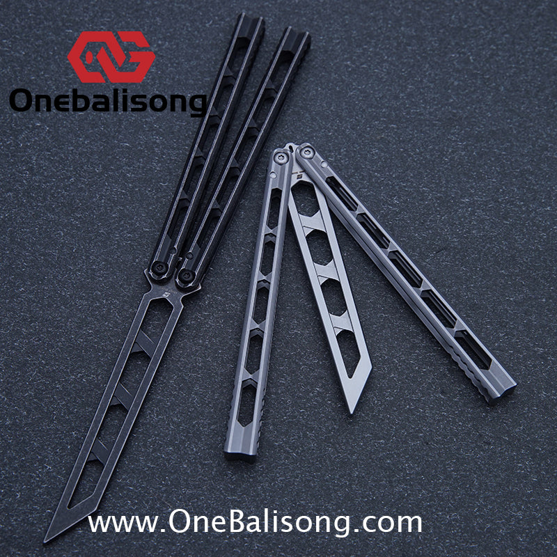 ARMED SHARK Prism Balisong Clone 5CR15 Stainless Steel Handle Stainless Steel Blade Bushings