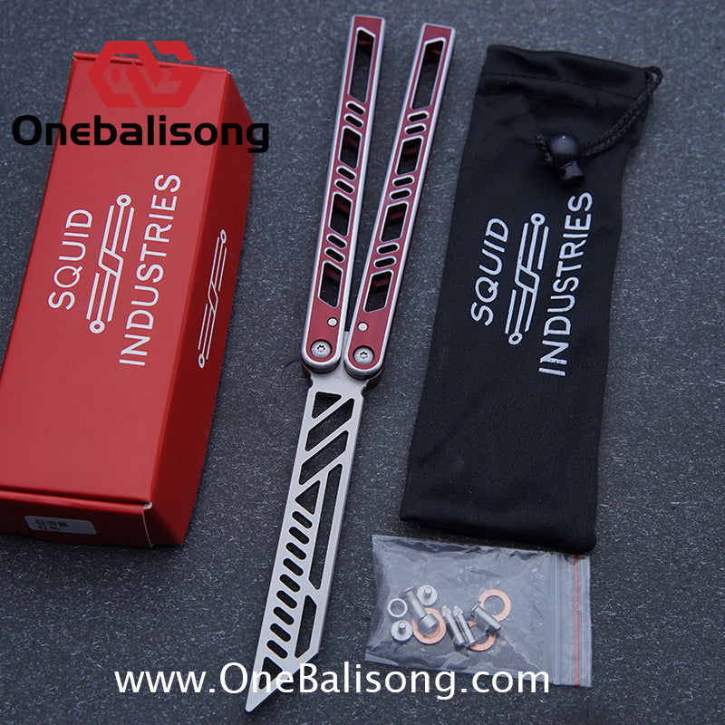 Sui Feng Squid Megalodon Balisong 7075 Aluminum Alloy Handle 440C Stainless Steel Blade Bushings