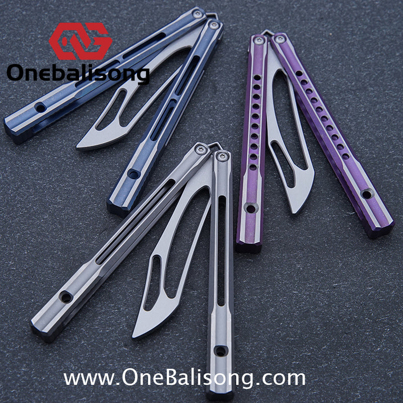 Blue River Orca Balisong Flying Butterfly Clone Titanium Alloy Handle Stainless Steel Blade