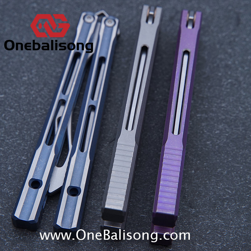 Blue River Orca Balisong Flying Butterfly Clone Titanium Alloy Handle Stainless Steel Blade