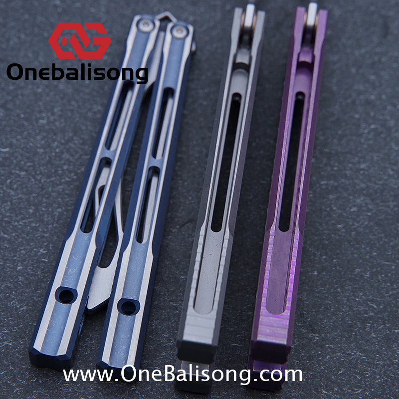 Blue River Orca Balisong Flying Butterfly Clone Titanium Alloy Handle Stainless Steel Blade