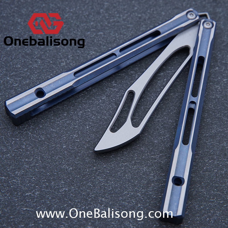Blue River Orca Balisong Flying Butterfly Clone Titanium Alloy Handle Stainless Steel Blade