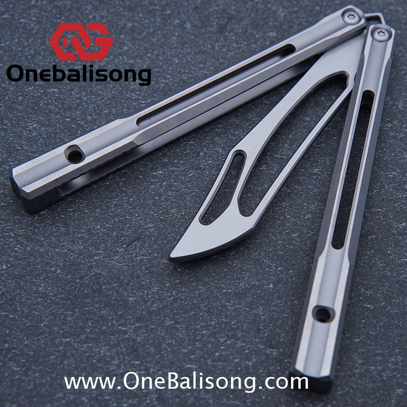 Blue River Orca Balisong Flying Butterfly Clone Titanium Alloy Handle Stainless Steel Blade
