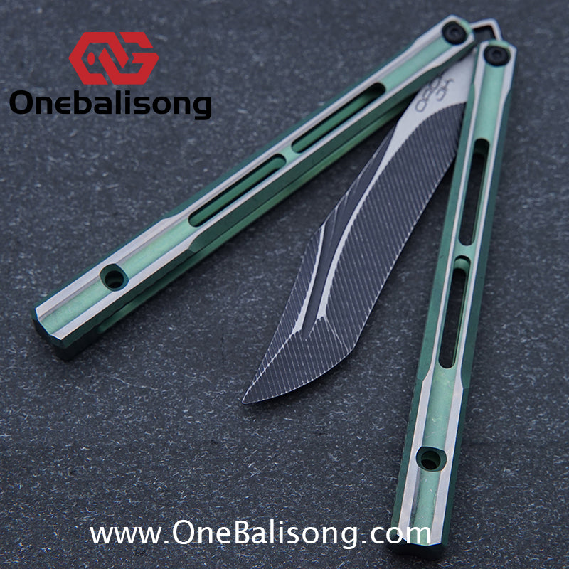 Blue River Orca Balisong Flying Butterfly Clone Titanium Alloy Handle Stainless Steel Blade