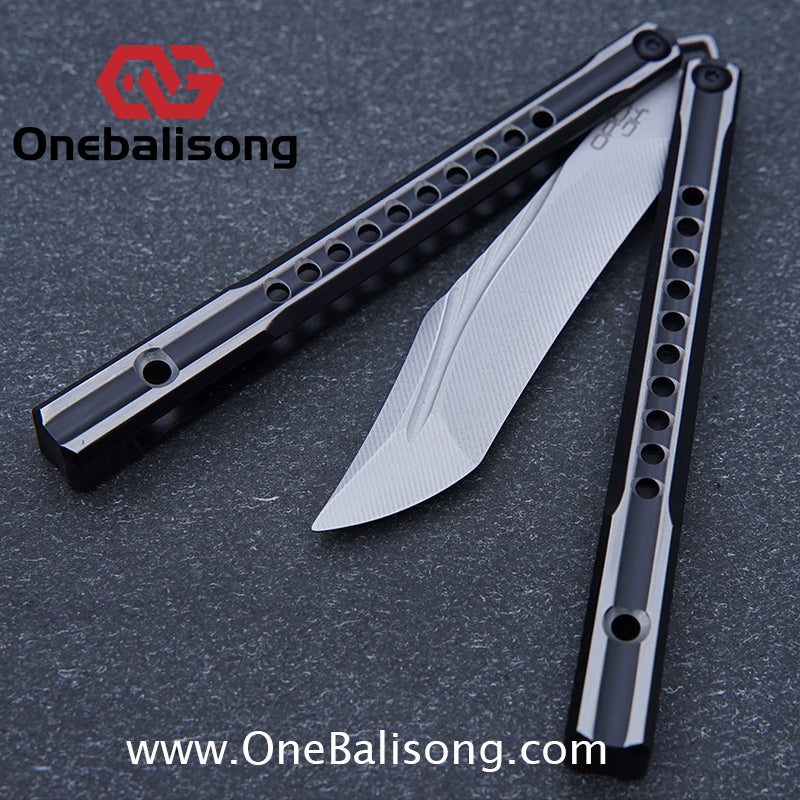 Blue River Orca Balisong Flying Butterfly Clone Titanium Alloy Handle Stainless Steel Blade