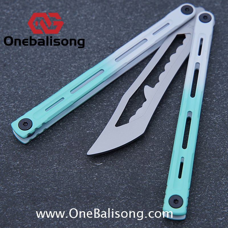 Titan Poseidon Balisong Stainless Steel+Coating Handle Stainless Steel Blade Bushings