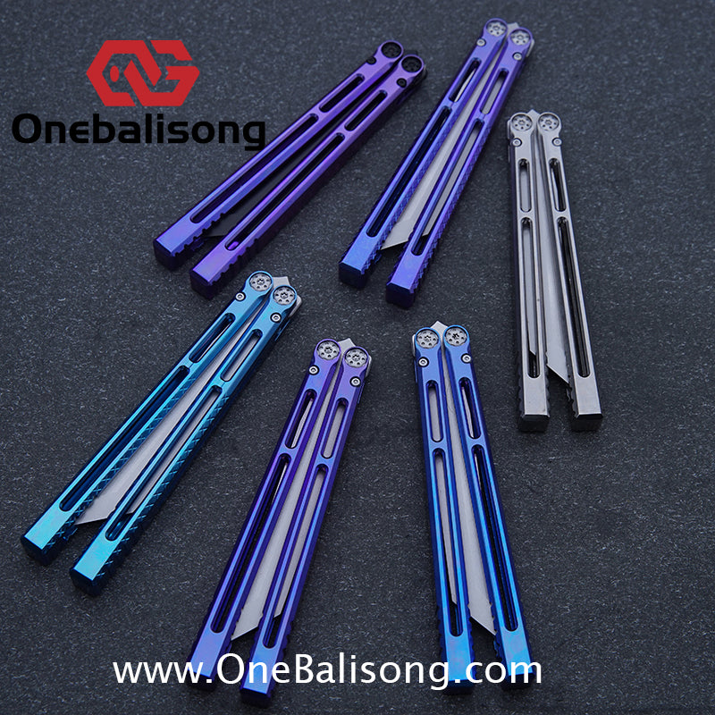 APOCALYPSE TIANQI Telesto Balisong Titanium Alloy Handle+VG10 Stainless Steel Blade Bushing