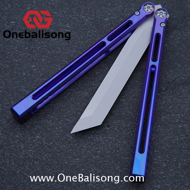APOCALYPSE TIANQI Telesto Balisong Titanium Alloy Handle+VG10 Stainless Steel Blade Bushing