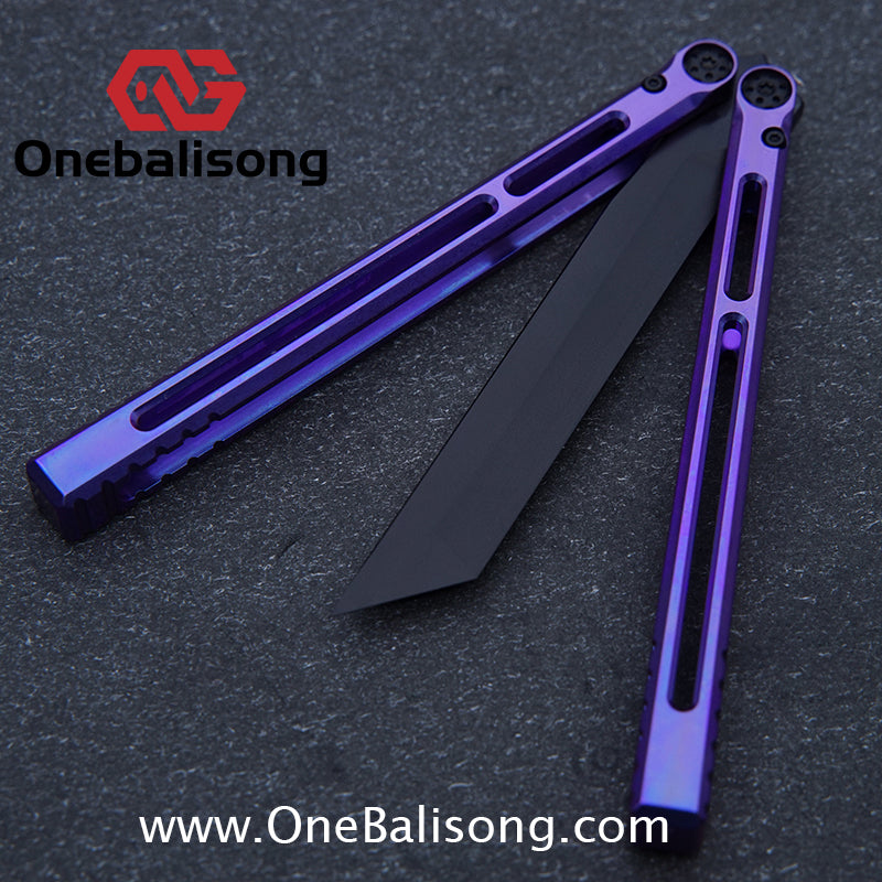APOCALYPSE TIANQI Telesto Balisong Titanium Alloy Handle+VG10 Stainless Steel Blade Bushing